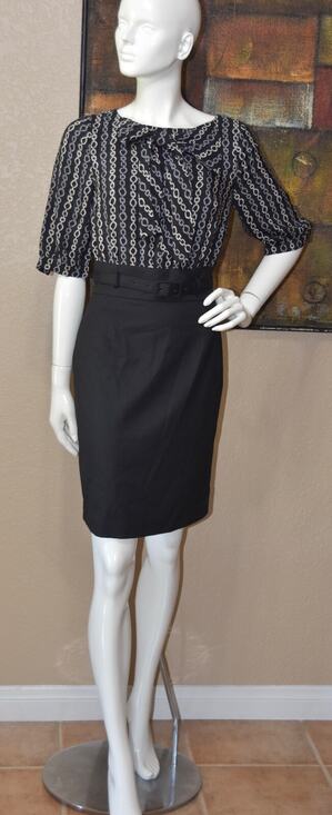 Trina Turk Dresses & Skirts - Trina Turk Chain Link Print Designer Business Office Sheath Dress Size 2 NEW!!!